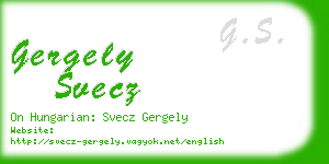 gergely svecz business card